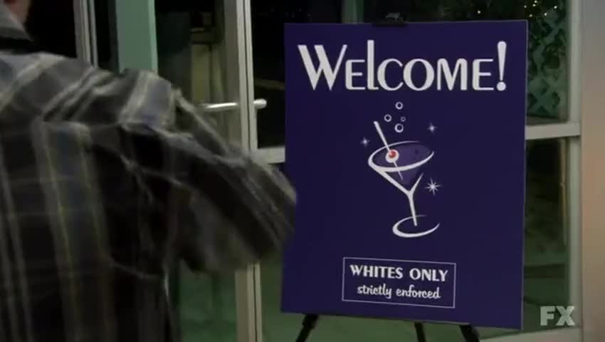 "Whites only. Strictly enforced."