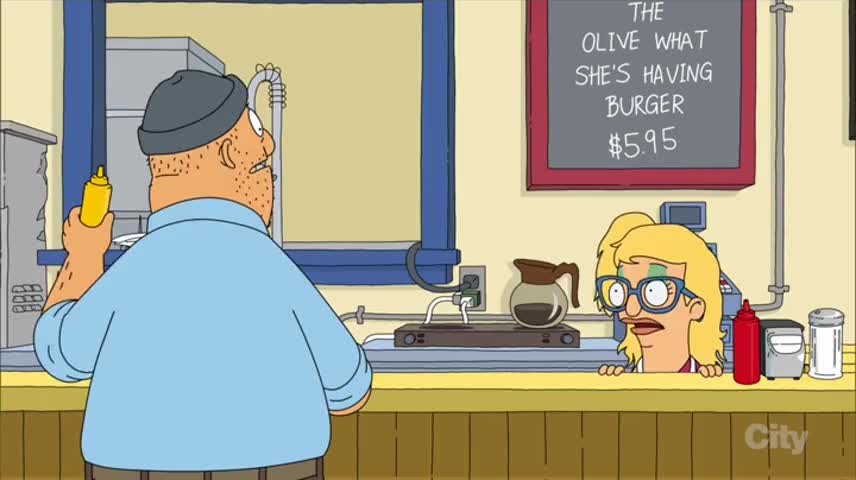 Quiz for What line is next for "Bob's Burgers - S08E11 Sleeping with the Frenemy "? screenshot