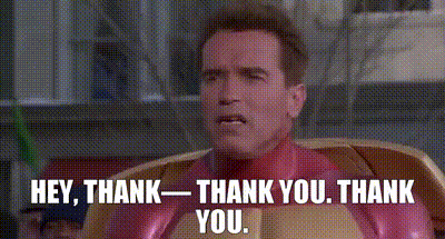 YARN | Hey, thank— thank you. Thank you. | Jingle All the Way (1996) |  Video gifs by quotes | 0196fa60 | 紗
