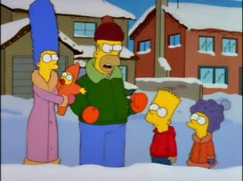 Come on, kids. Pretend we got new cross-country skis.