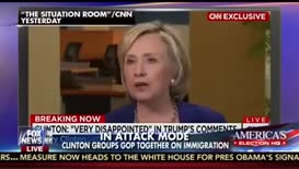 welcome or hostile toward immigrants when well Hillary Clinton sitting down for her first television interview off her campaign last night and seemingly grouping