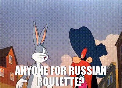 YARN | Anyone for Russian roulette? | Looney Tunes Golden Collection:  Volume 1 - S01E13 Ballot Box Bunny | Video gifs by quotes | 06a85d55 | 紗