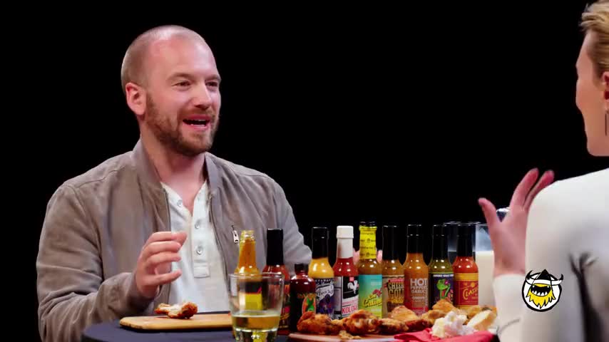 Quiz for What line is next for "Scarlett Johansson Tries To Not Spoil Avengers While Eating Spicy Wings | Hot Ones"? screenshot