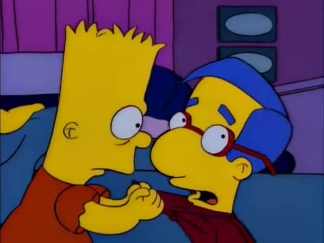 Uh, Milhouse, give him back his soul! 