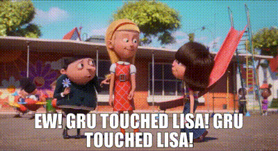YARN, Ew! Gru touched Lisa! Gru touched Lisa!, Despicable Me 2 (2013), Video clips by quotes, 0815b657