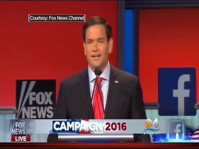 Rubio Jeff Martin had a good answer for him made both of the a but otherwise you know Marconi's