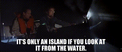 It's only an island if you look at it from the water.