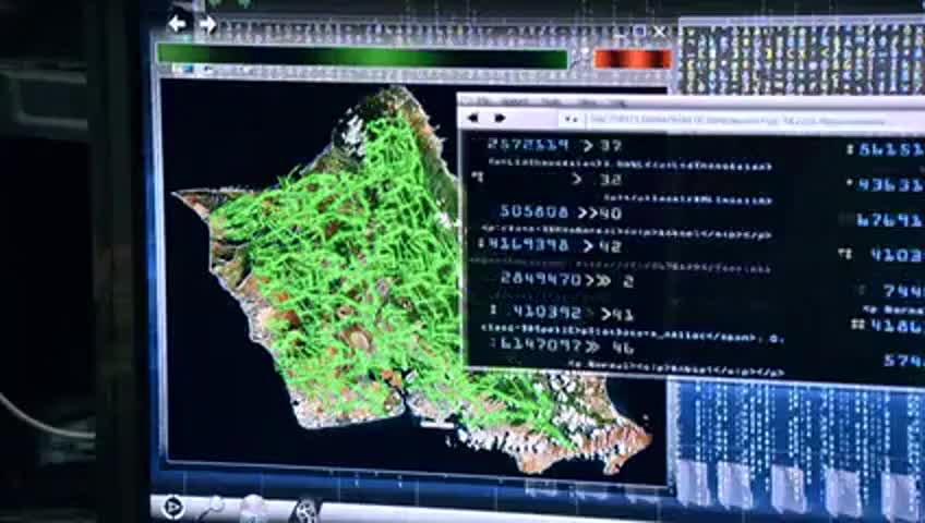 Clip image for 'That's a rendering of the power grid of the entire island of Oahu.