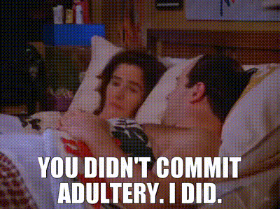 You didn't commit adultery. I did.