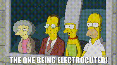 YARN | The one being electrocuted! | The Simpsons (1989) - S26E18 Comedy |  Video clips by quotes | 0c216403 | 紗