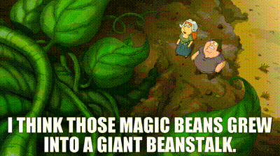 YARN | I think those magic beans grew into a giant beanstalk. | Family Guy  (1999) - S12E10 Comedy | Video gifs by quotes | 0d122b27 | 紗
