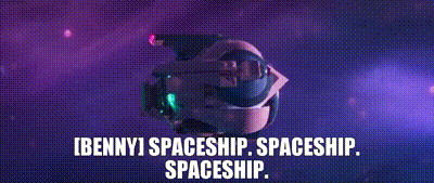 YARN | [Benny] Spaceship. Spaceship. Spaceship. | The Lego Movie 2: The  Second Part | Video clips by quotes | 0d4202c5 | 紗