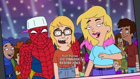 with Shut Up, Trish, and Spider‐Man.