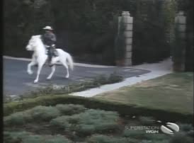 The Lone Ranger's riding up the driveway.