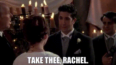 YARN, Take thee, Rachel., Friends (1994) - S05E01 The One After Ross Says  Rachel, Video gifs by quotes, 0f6a5abc