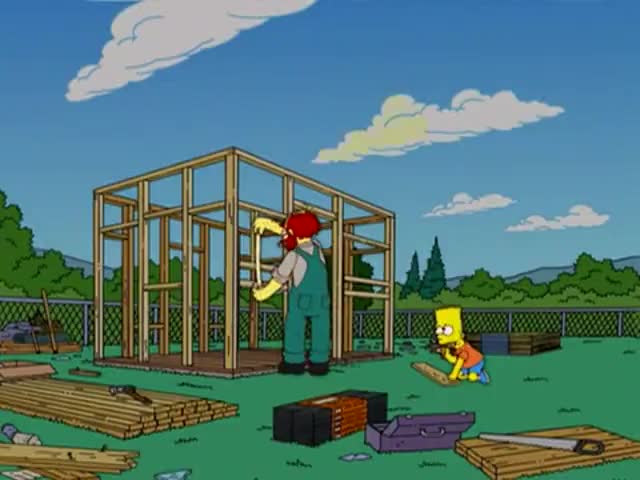 Really sorry for your. Симпсоны стройка. Стройка gif. Симпсон строит. Анимация строительство дома.