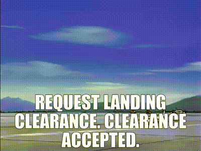 YARN, - Request landing clearance. - Clearance accepted.
