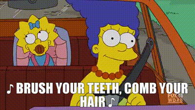 YARN | ♪ Brush your teeth, comb your hair ♪ | The Simpsons (1989) - S22E01  Comedy | Video gifs by quotes | 18b3dec5 | 紗