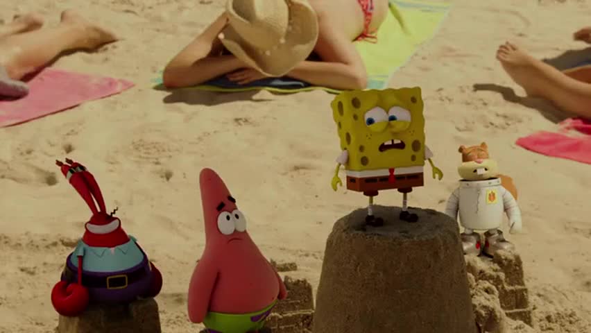 You get out of my sister's sand castle!