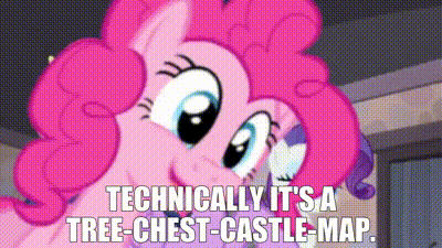 YARN | Technically it's a tree-chest-castle-map. | My Little Pony:  Friendship is Magic (2010) - S05E01 Animation | Video clips by quotes |  1c3b7a5c | 紗