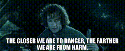 YARN | The closer we are to danger, the farther we are from harm. | The  Lord of the Rings: The Two Towers (2002) | Video gifs by quotes | 1d9dec2a  | 紗