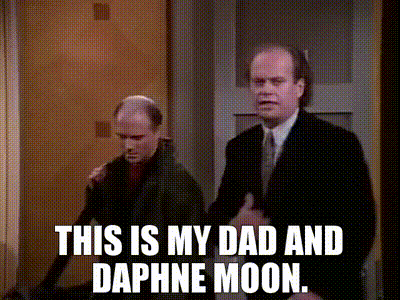 YARN | This is my dad and Daphne Moon. | Frasier (1993) - S01E10 Romance |  Video clips by quotes | 1dffde17 | 紗