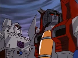 - I think we'd better get out of here. - Decepticons, retreat!