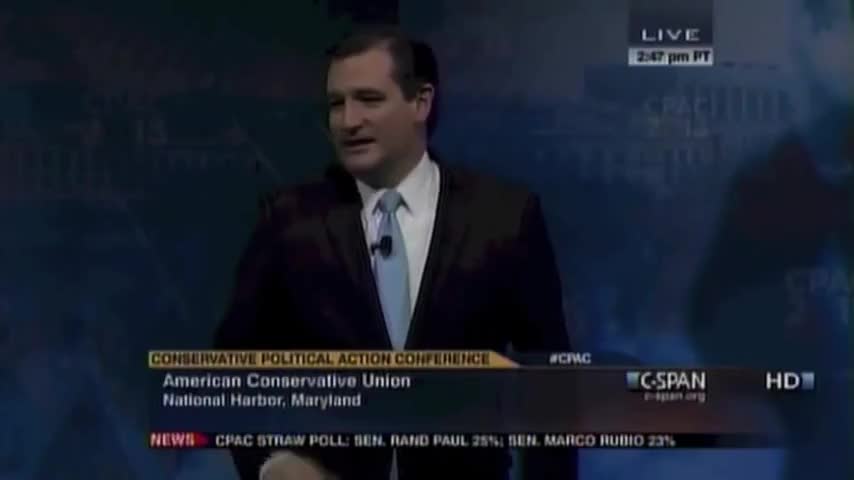 Quiz for What line is next for "Senator Ted Cruz Gives Keynote Speech at CPAC 2013"? screenshot