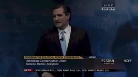 Quiz for What line is next for "Senator Ted Cruz Gives Keynote Speech at CPAC 2013"?