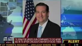 Clip thumbnail for 'Ted Cruz he has just sent a letter to the CEOs of several gun manufacturers and to the banks the