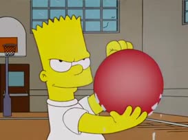 Bart's got an ice ball!