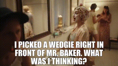 YARN, I picked a wedgie right in front of Mr. Baker. What was I thinking?, A League of Their Own (2022) - S01E01 Batter Up, Video gifs by quotes, 25341d24