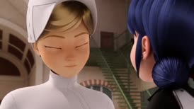 [Adrien chuckles] [Marinette giggles]