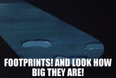 YARN | Footprints! And look how big they are! | Scooby Doo, Where Are You!  (1969) - S01E12 Scooby-Doo and a Mummy, Too | Video gifs by quotes |  2821e8a2 | 紗