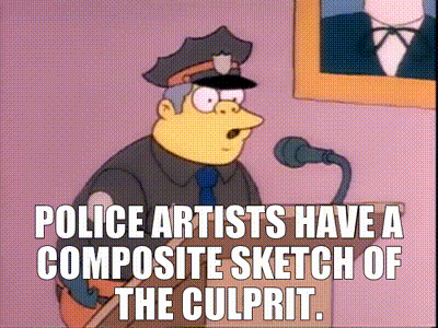 YARN, Police artists have a composite sketch of the culprit., The  Simpsons (1989) - S01E03 Comedy, Video gifs by quotes, 29e2d5a6