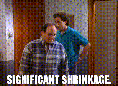YARN | Significant shrinkage. | Seinfeld (1993) - S05E21 The Hamptons |  Video clips by quotes | 2d86b70d | 紗