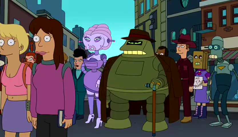 YARN Robot and fembot, man and woman, Futurama (1999) - S06E04 Comedy Video...