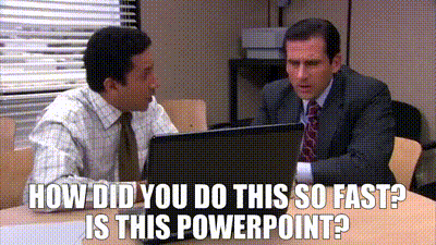 YARN | How did you do this so fast? Is this PowerPoint? | The Office (2005)  - S04E04 Dunder Mifflin Infinity (Part 2) | Video clips by quotes |  32a75371 | 紗