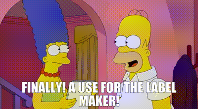 YARN | Finally! A use for the label maker! | The Simpsons S27E08 | Video  gifs by quotes | 32ca9612 | 紗