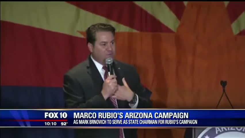 Clip image for 'he'll serve as state chairman for Florida Republican Marco Rubio's campaign and a recent poll senator Rubio has been running in the top a