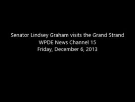 senator Lindsey Graham had lunch on the grand strand today talked about domestic and foreign issues with afternoon with