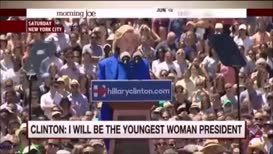 Clip thumbnail for 'I will be the youngest woman president annnnd one additional advance you won't see my hair turned white in