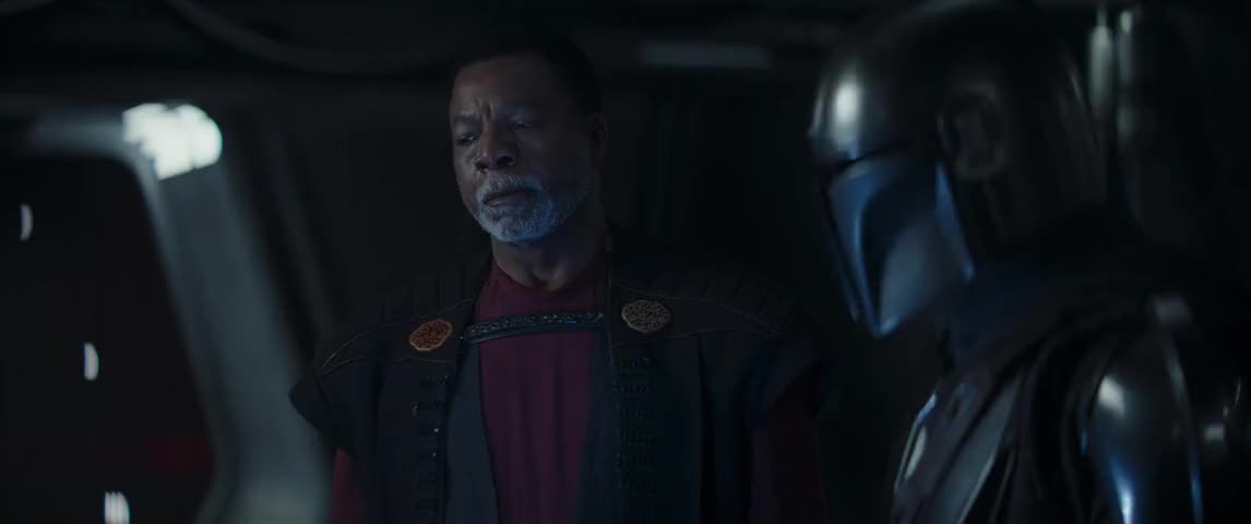 THE MANDALORIAN: This must be an old transmission. Moff Gideon is dead.