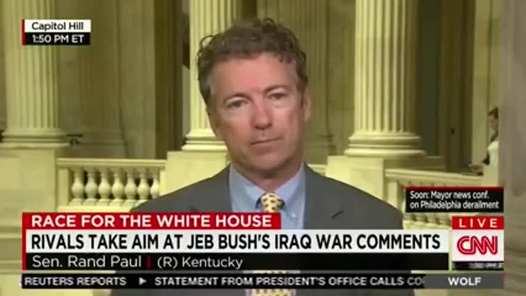 Quiz for What line is next for "Sen. Rand Paul Joins Wolf Blitzer on 'The Situation Room'- May 13, 2015"? screenshot