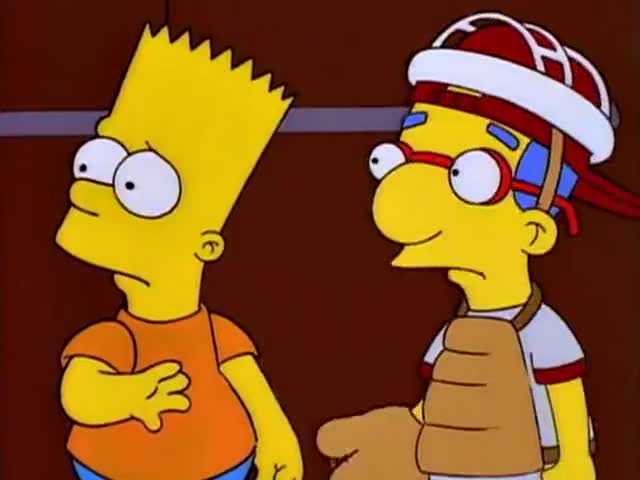 Something fast. Барт симпсон и милхаус. Милхаус Ван хутен. Милхаус из Симпсонов. Барт и милхаус гомер.
