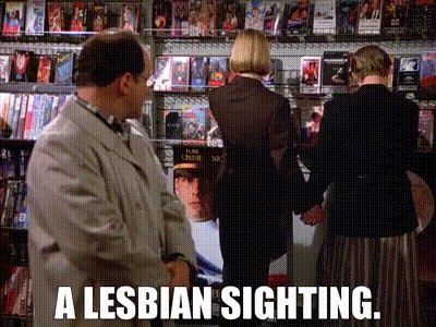 YARN | A lesbian sighting. | Seinfeld (1989) - S04E21 The Smelly Car |  Video clips by quotes | 42ee1b07 | 紗