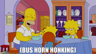 YARN | (BUS HORN HONKING) | The Simpsons (1989) - S20E17 Comedy | Video  clips by quotes | 446198e6 | 紗