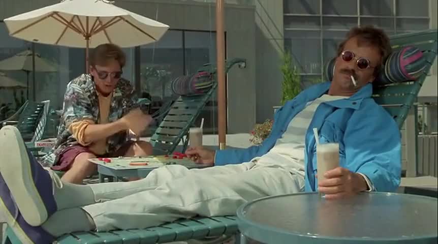 Weekend at Bernie's (1989) clip with quote Shooter now. 
