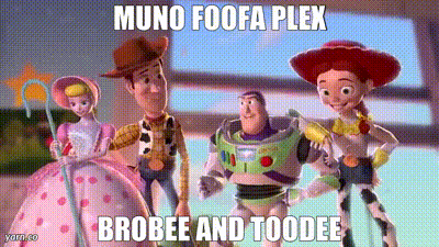 YARN, muno foofa plex brobee and toodee