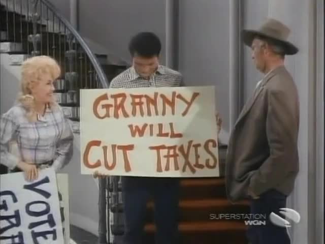 Clip image for 'Granny will cut taxes.